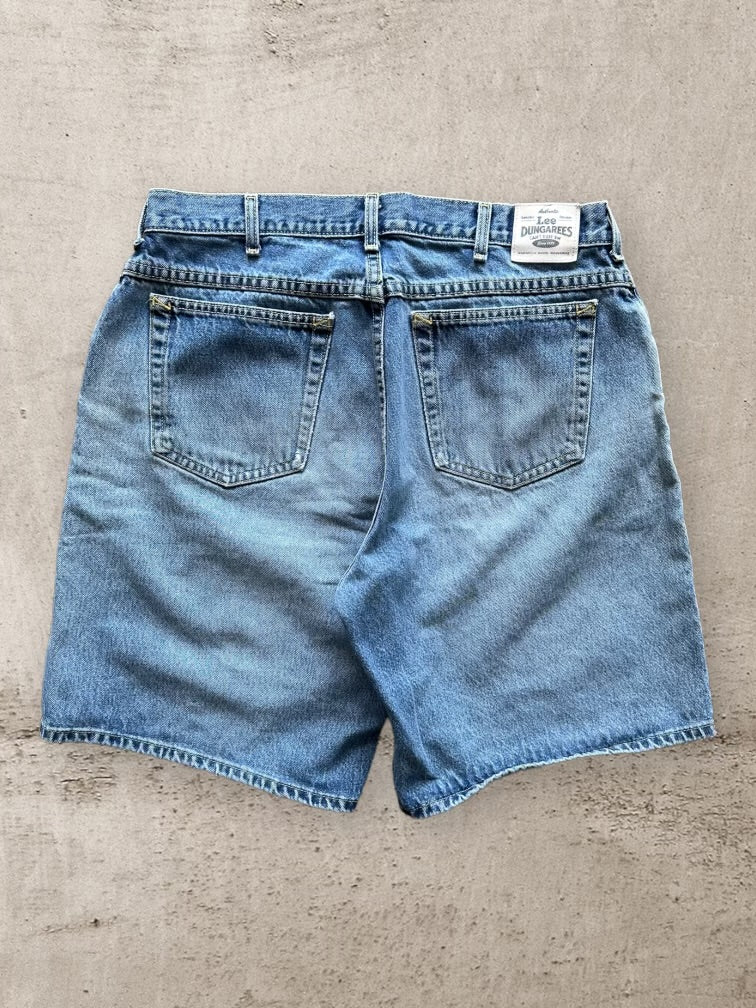 00s Lee Dungaree Denim Shorts - 36