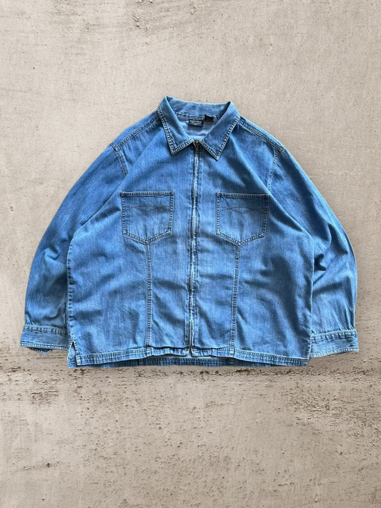 00s Sonoma Denim Zip Up Shirt - XL