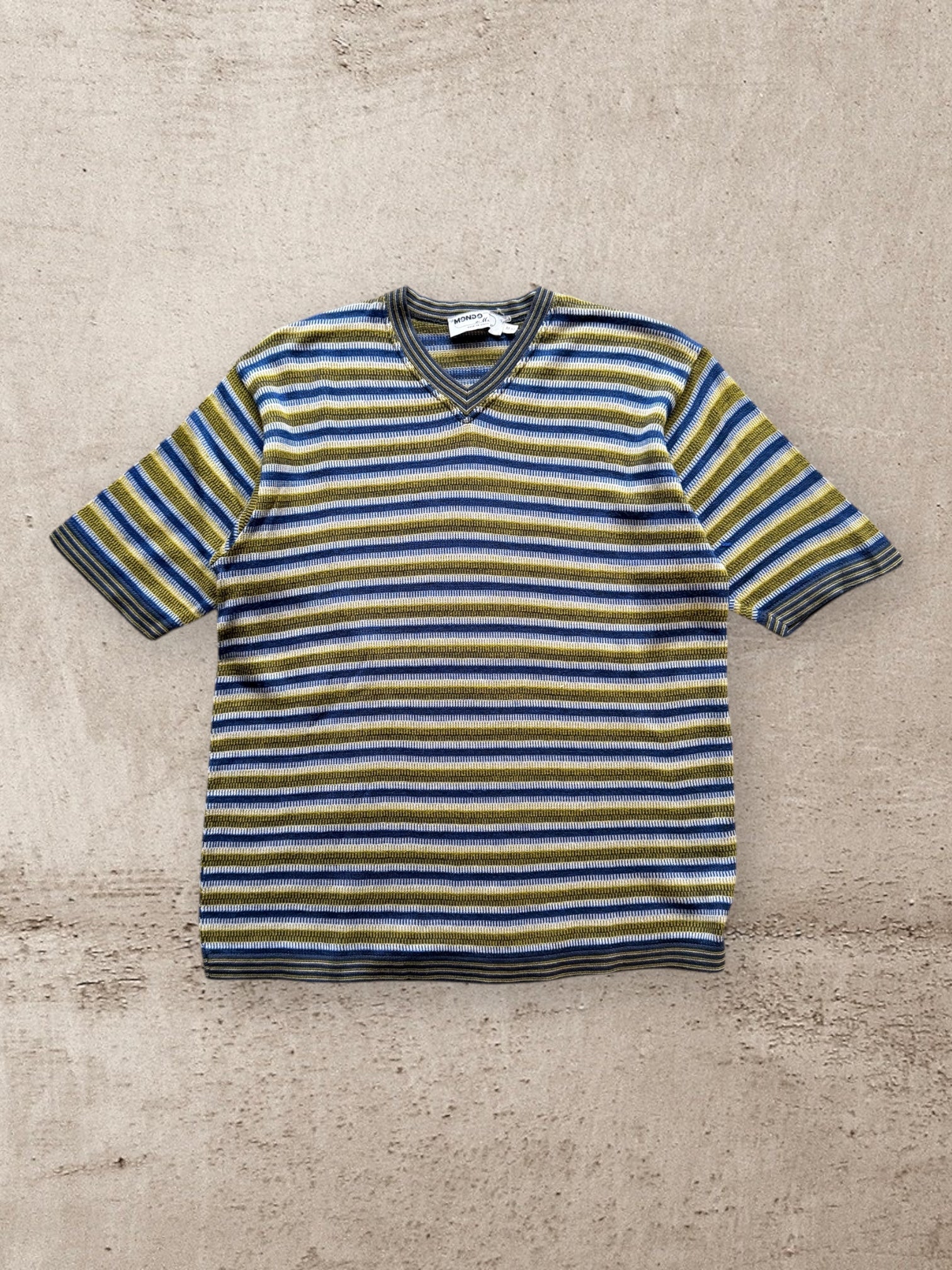 90s Mondo Italian Striped Shirt - Medium