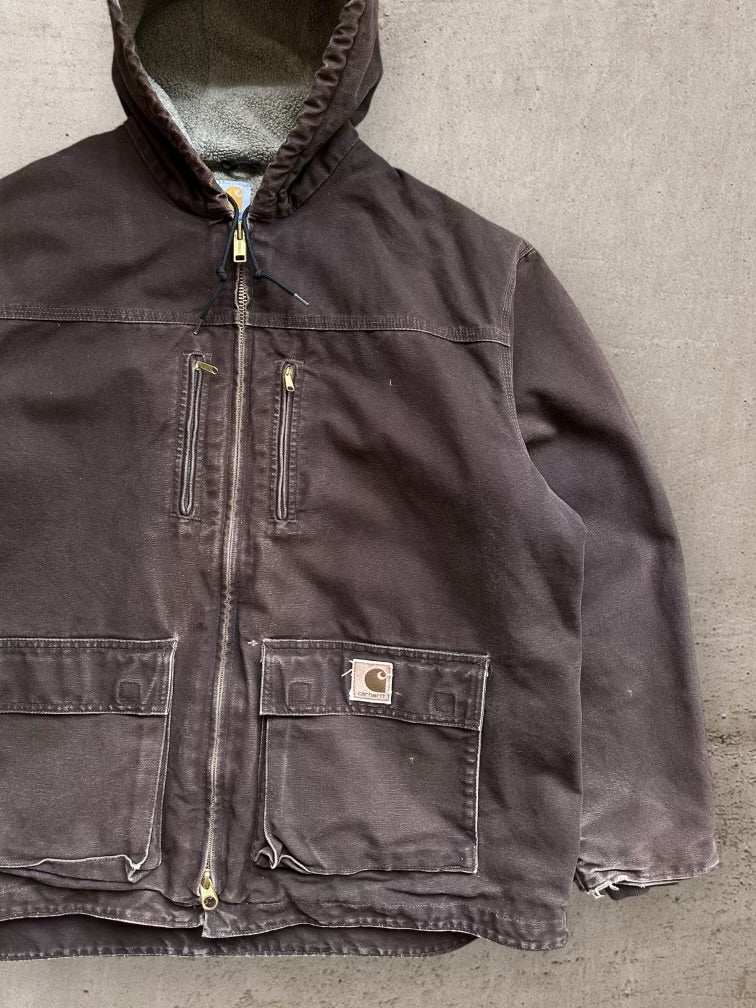 00s Carhartt Sherpa Lined Hooded Jacket - XL