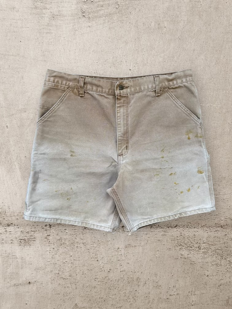 90s Carhartt Distressed Carpenter Shorts - 36