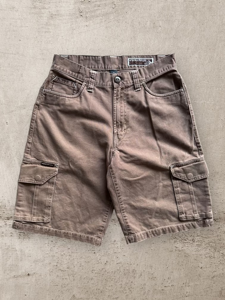 00s Enyce Brown Cargo Shorts - 32