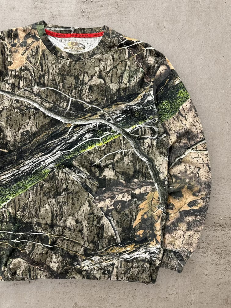 00s Mossy Oak Real Tree Camouflage Long Sleeve T-Shirt - Medium