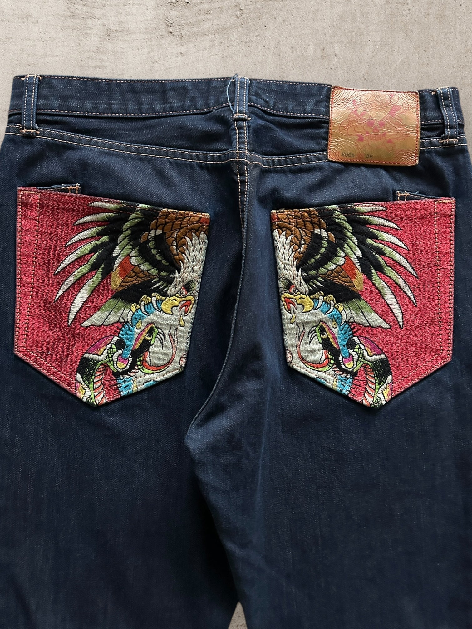 00s Ed Hardy Embroidered Denim Jeans - 36 – The Juncture 00s