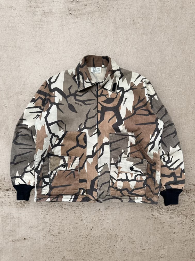 90s Predator Camouflage Zip Up Jacket - Large