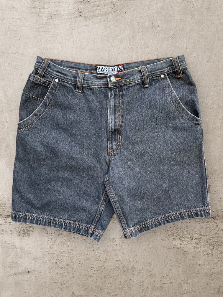 00s Maccoy Dark Wash Denim Cargo Shorts - 34”