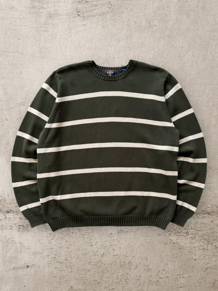 00s Arrow Striped Knit Sweater - XL