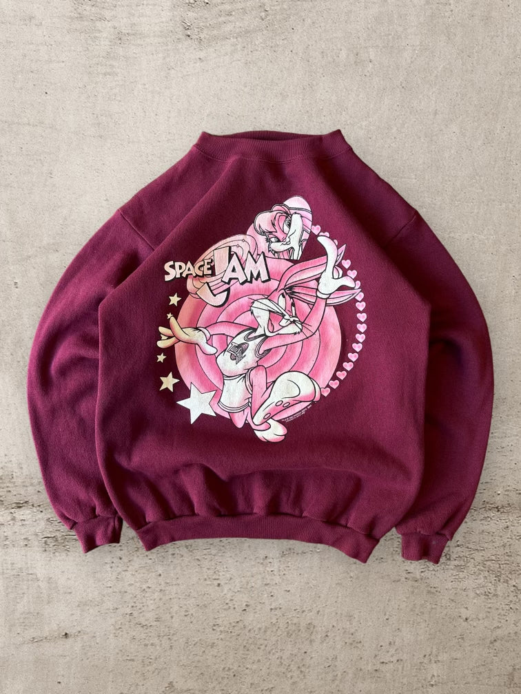 90s Space Jam Bugs Bunny Maroon Crewneck - Small