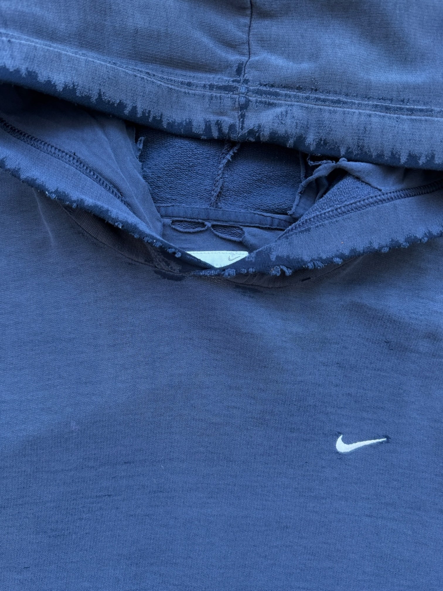 00s Nike Mini Swoosh Distressed Hoodie - XL