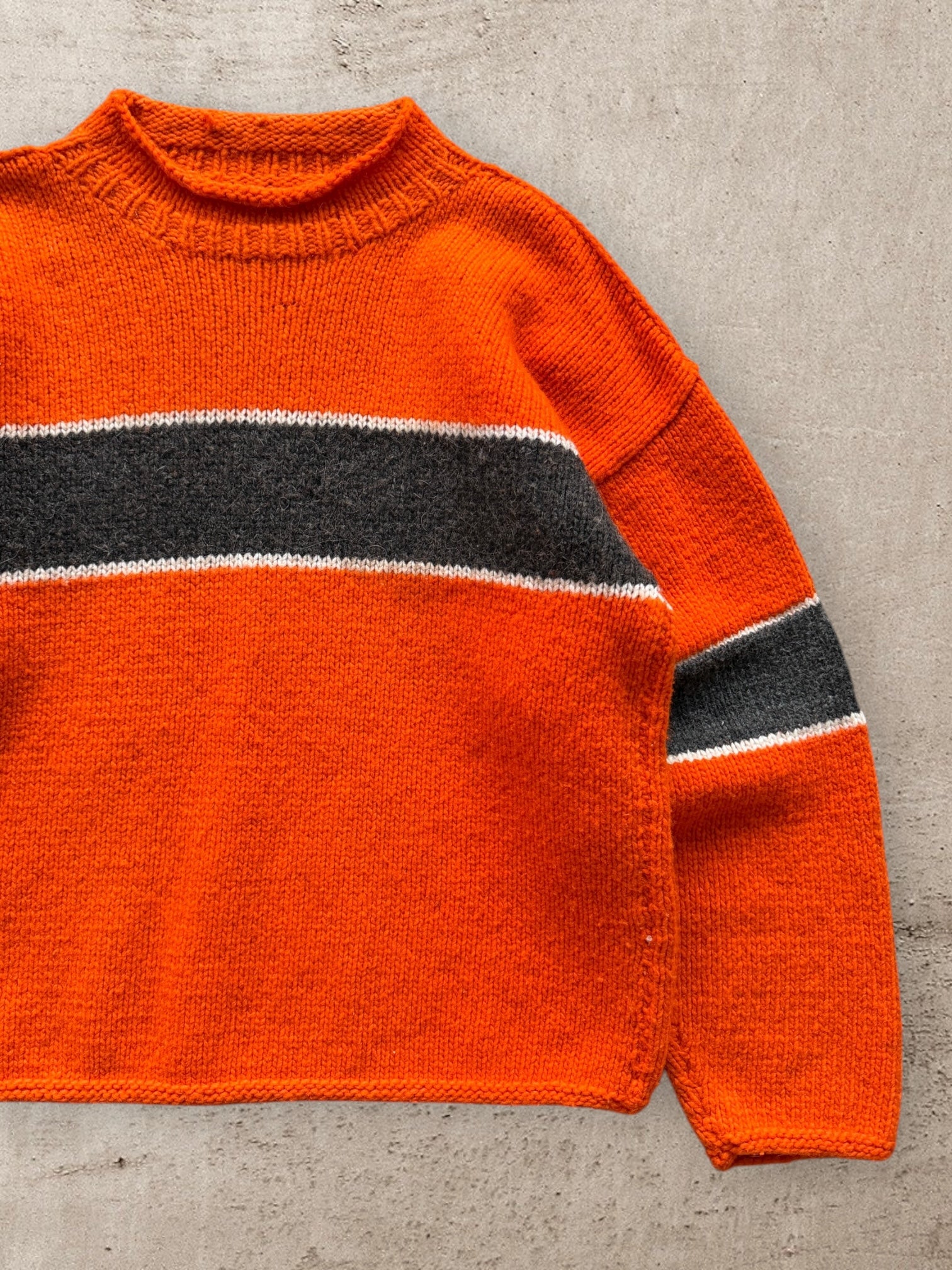 90s Wool Striped Knit Sweater - XL