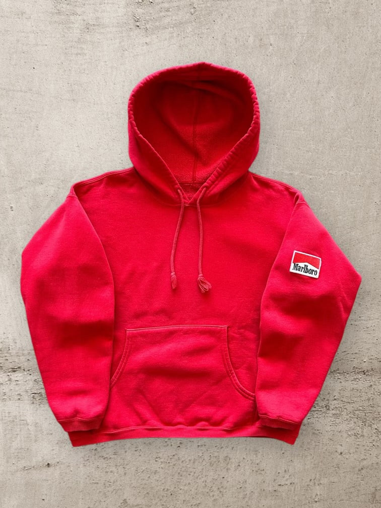 90s Marlboro Cigarettes Patch Hoodie - Medium