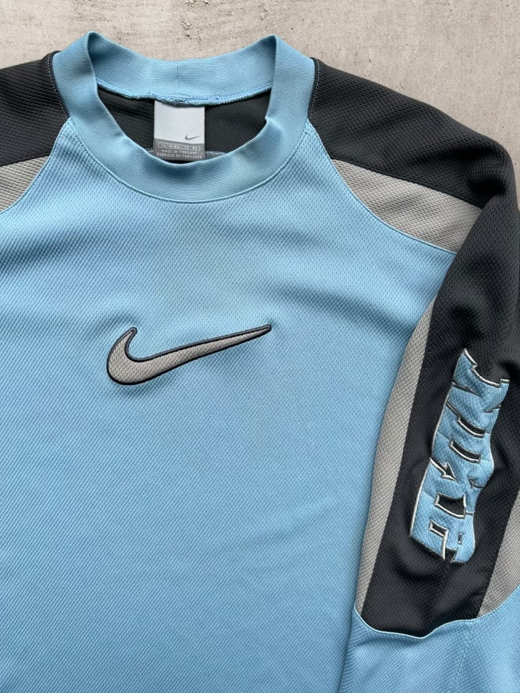 00s Nike Color Block Mesh Long Sleeve Jersey - Youth XL