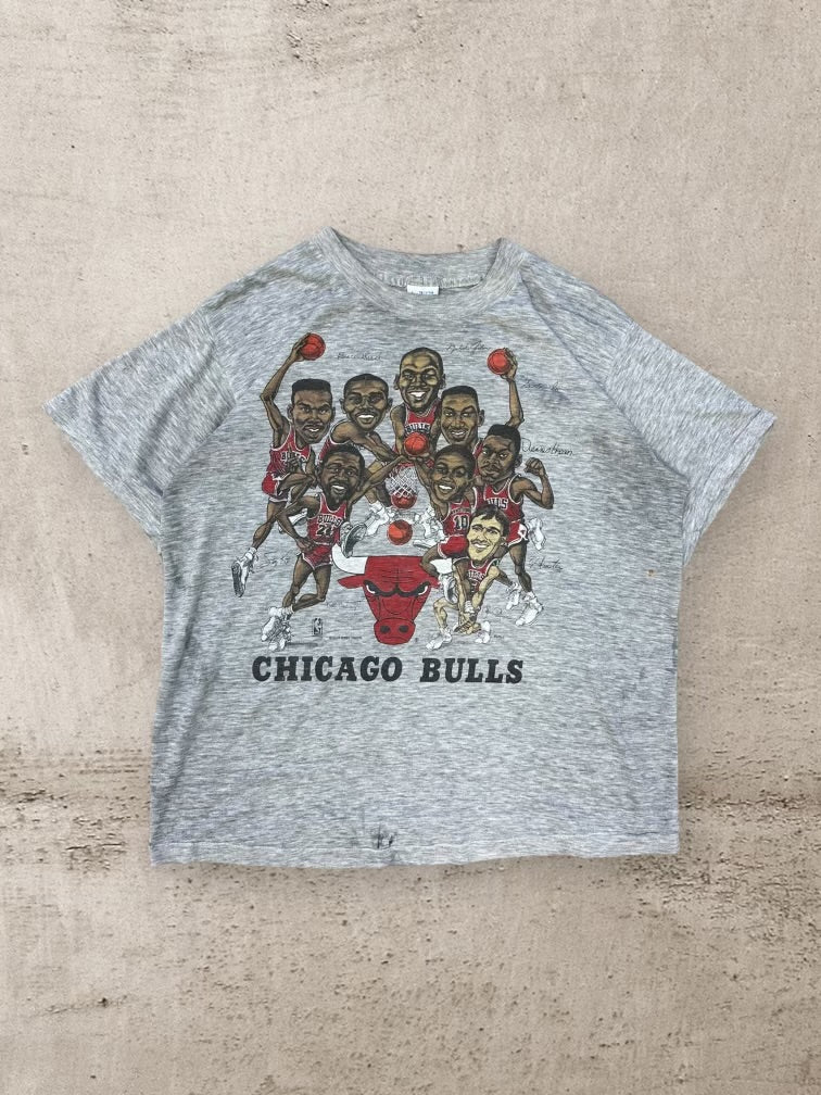 1989 Chicago Bulls Players Graphic T-Shirt - Small