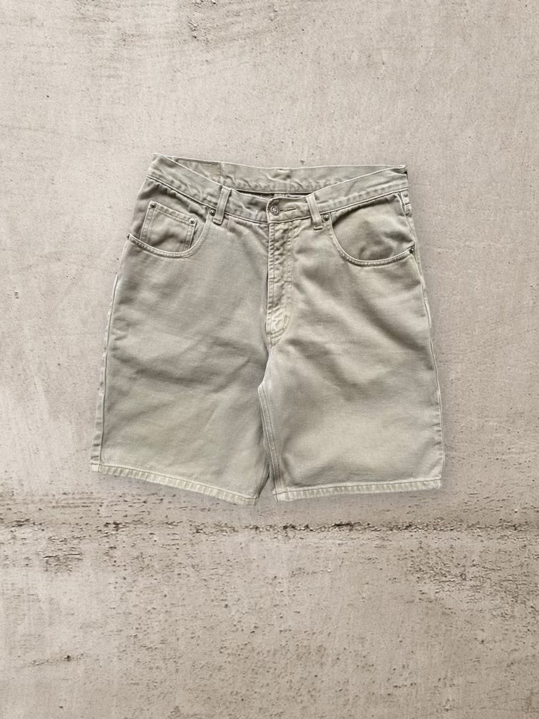 90s Country Seat Tan Denim Shorts - 32