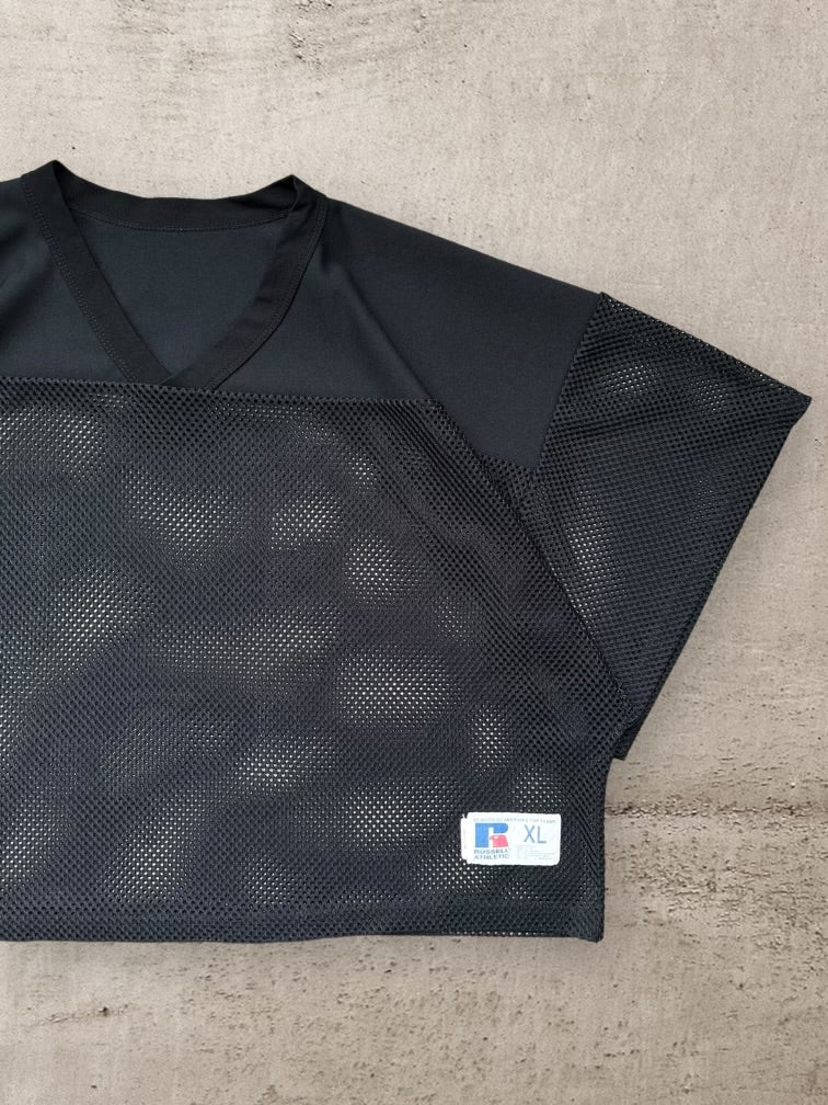 90s Russell Cropped Mesh Football Jersey - XL