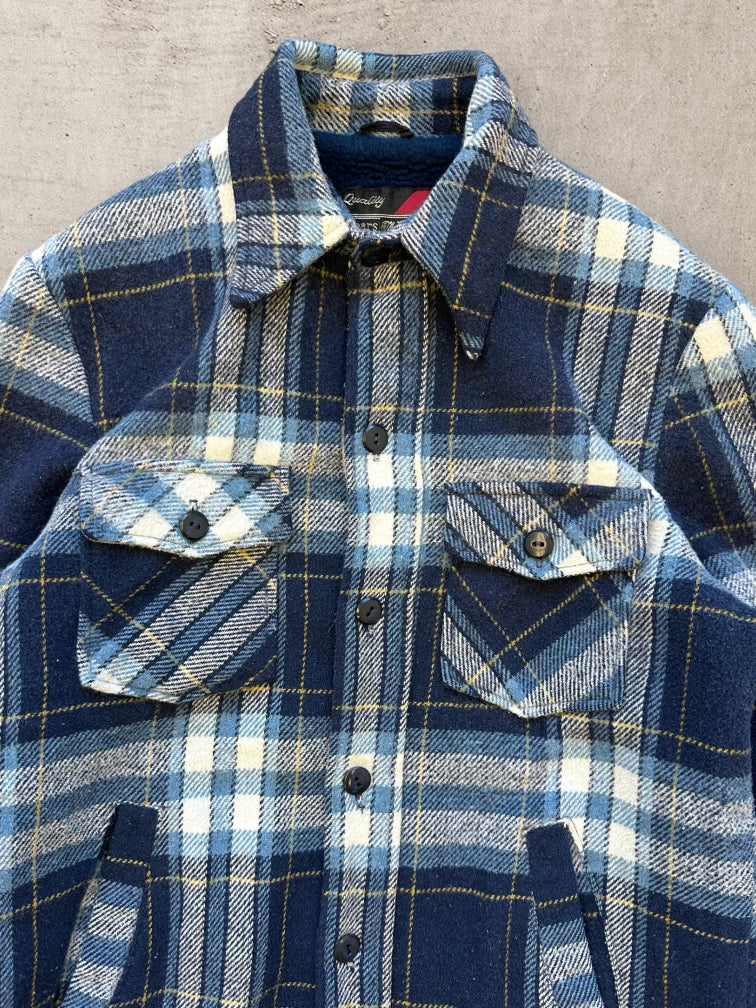 70s/80s JCPenny Sherpa Lined Flannel Jacket - Large