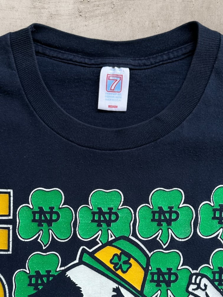 90s Logo7 Notre Dame Graphic T-Shirt - Medium