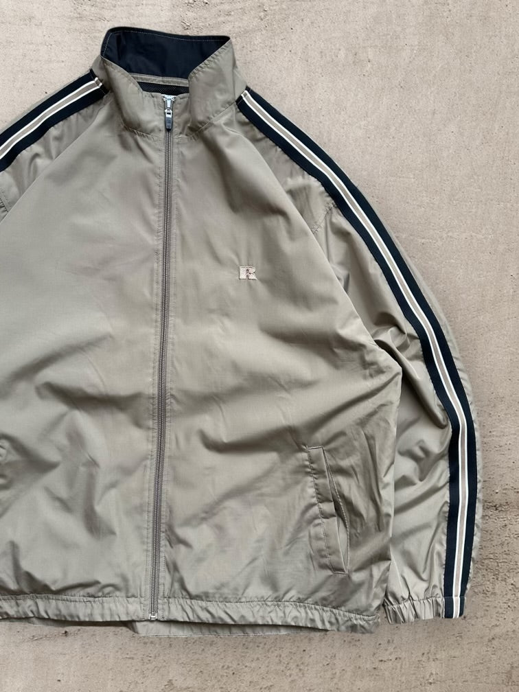 00s Russell Athletic Striped Nylon Jacket - XL