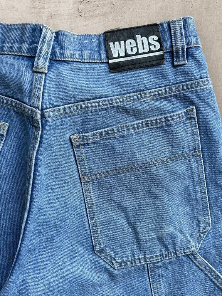 00s Webs Baggy Denim Carpenter Shorts - 34