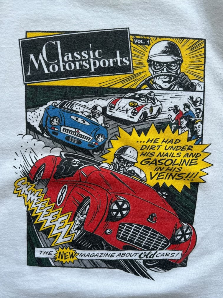 00s Classic Motorsports Magazine Graphic T-Shirt - Large