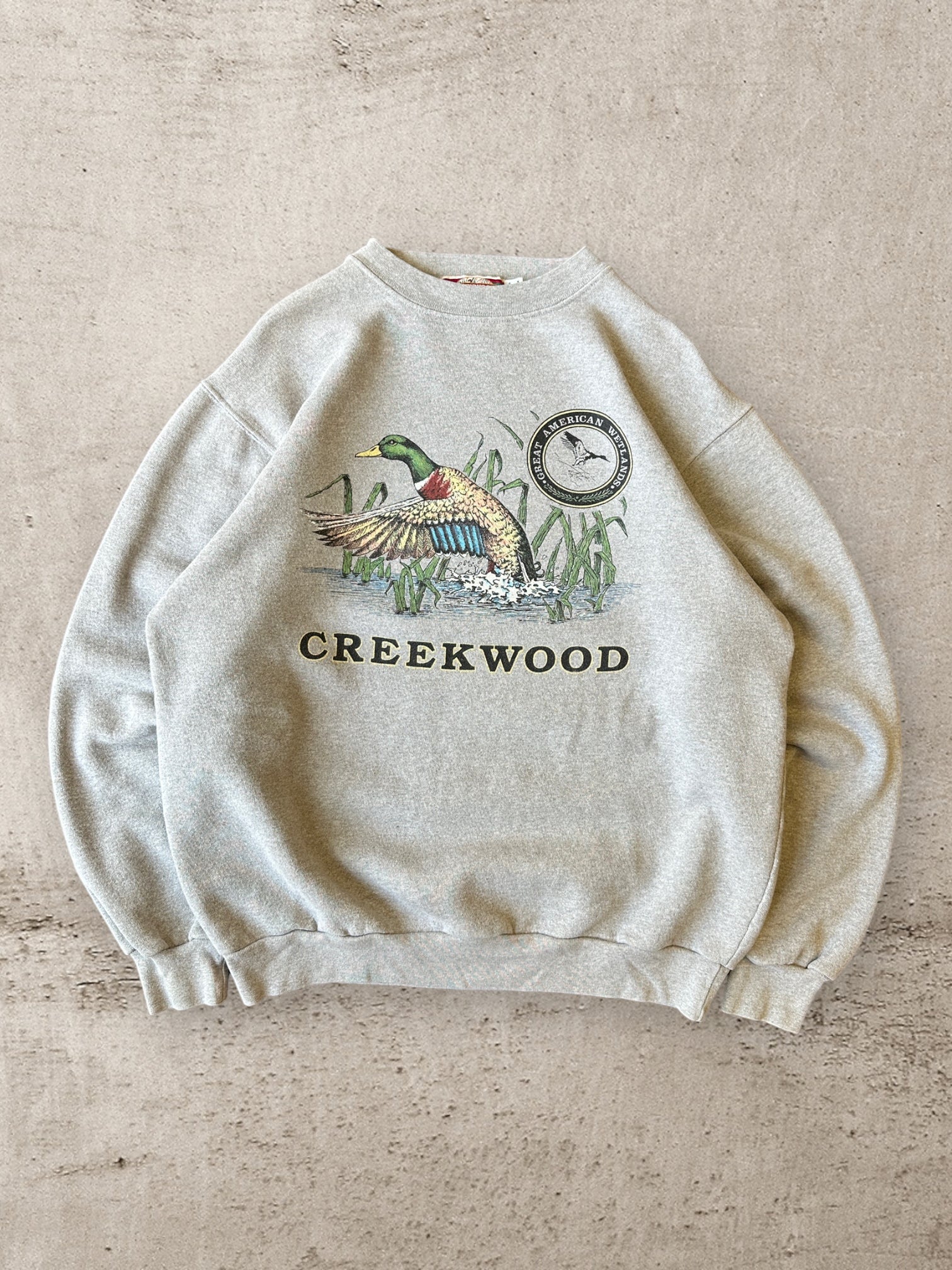 90s Creekwood Great American Wetlands Beige Crewneck - Large