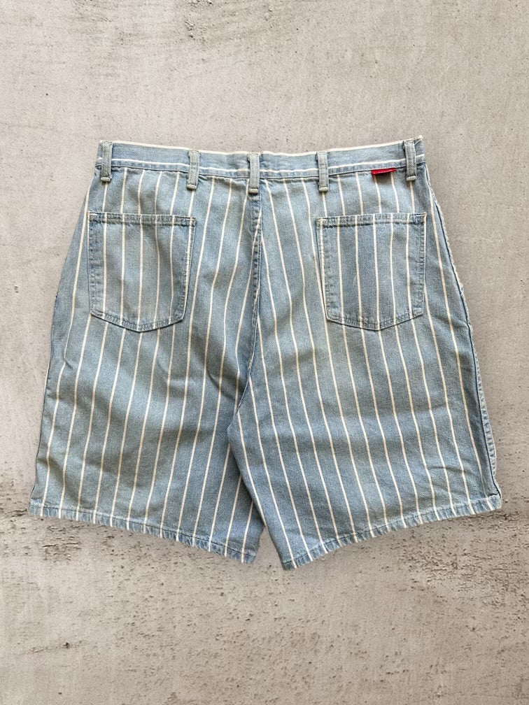 00s Wrangler Striped Denim Shorts - 36