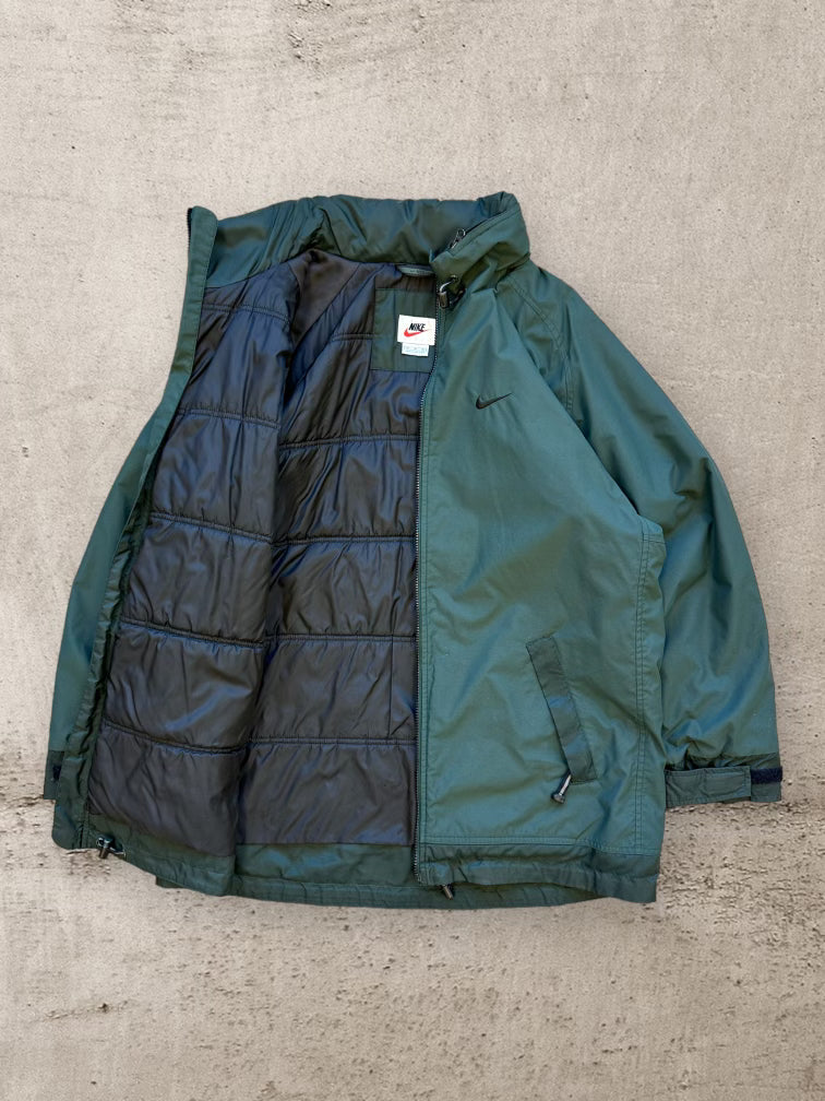 90s Nike Forest Green Windbreaker Jacket - XL/Large