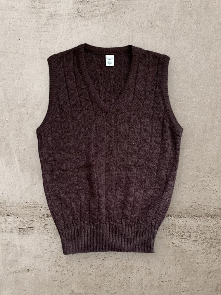 80s Acrylic Knit Vest - Medium