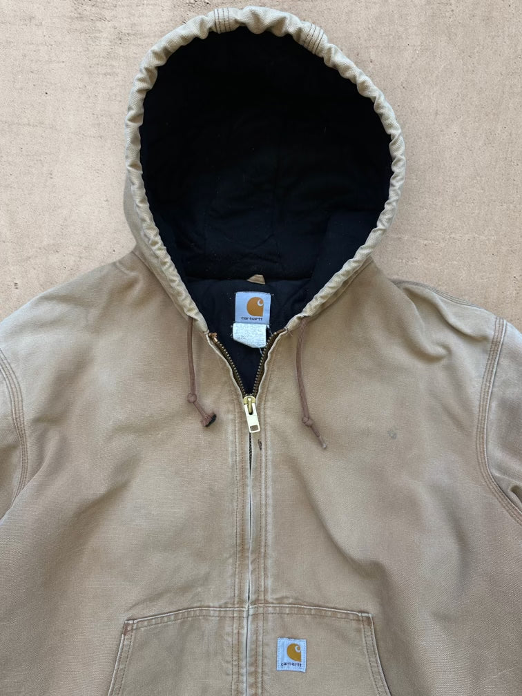 90s Carhartt Tan Hooded Jacket - XL
