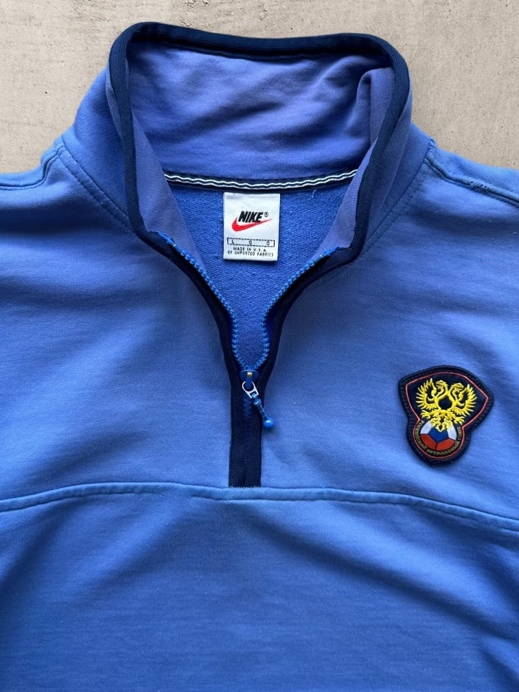 90s Nike Russian Futbol Away 1/4 Zip Sweatshirt - XL