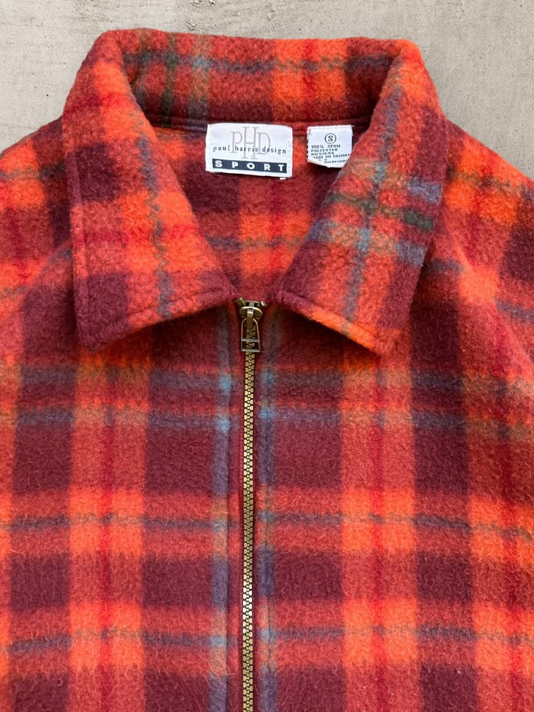 90s Paul Harris Plaid Zip Up Fleece -