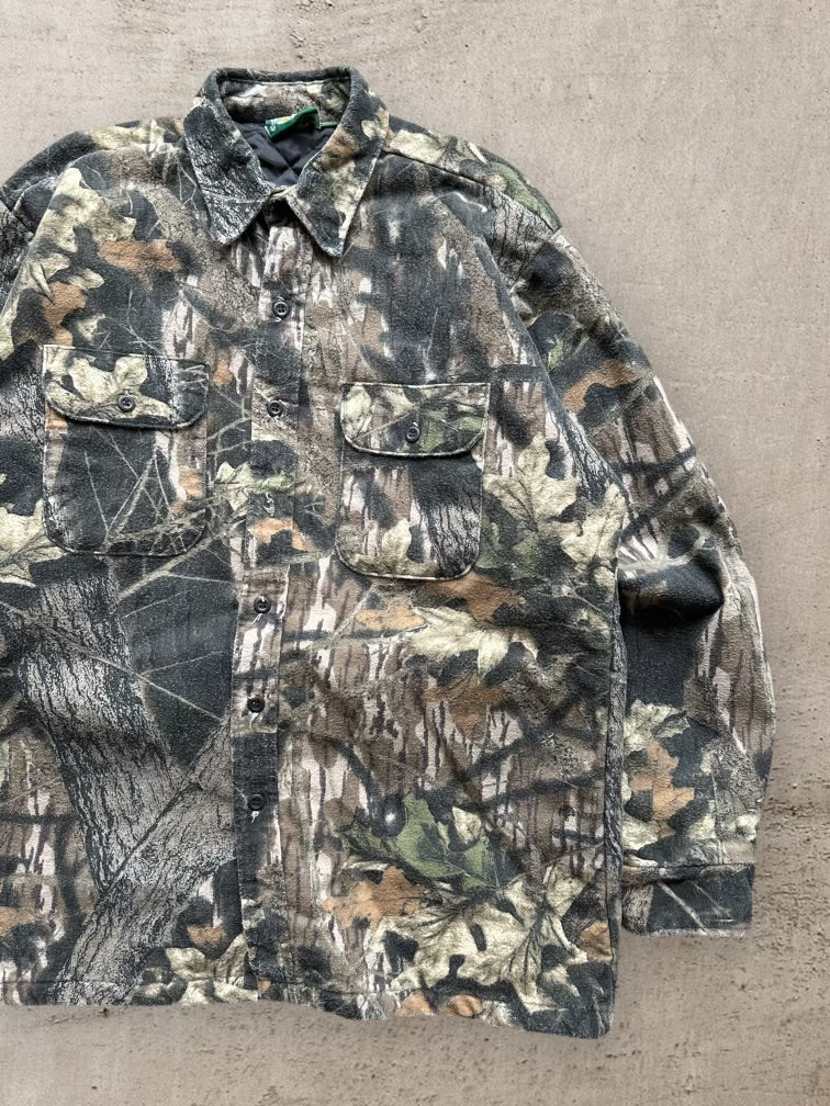 00s Cabelas Real Tree Camouflage Button Up Shirt - XL