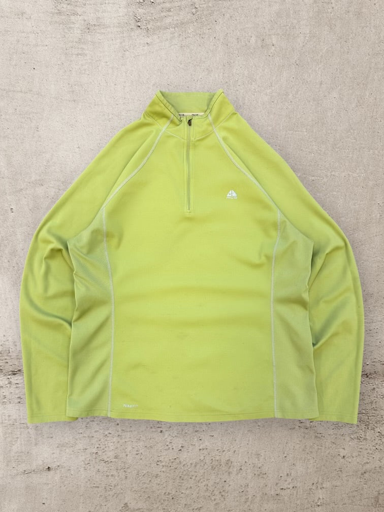 00s Nike ACG Green 1/4 Zip Tech Sweatshirt - Medium