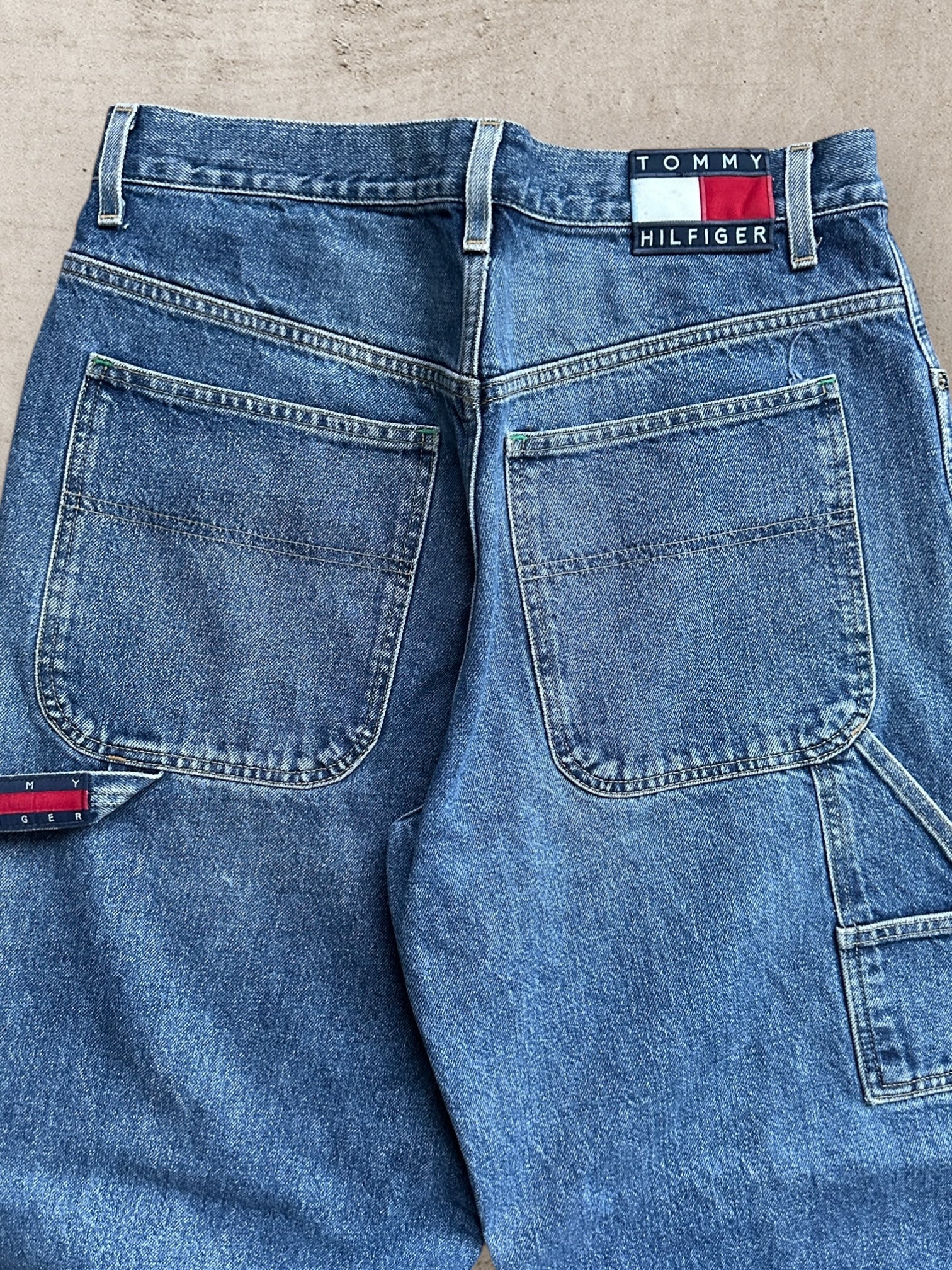 00s Tommy Hilfiger Baggy Denim Carpenter Pants - 34