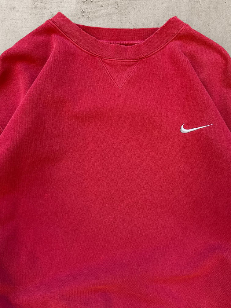 00s Nike Red Mini Swoosh Crewneck - XL
