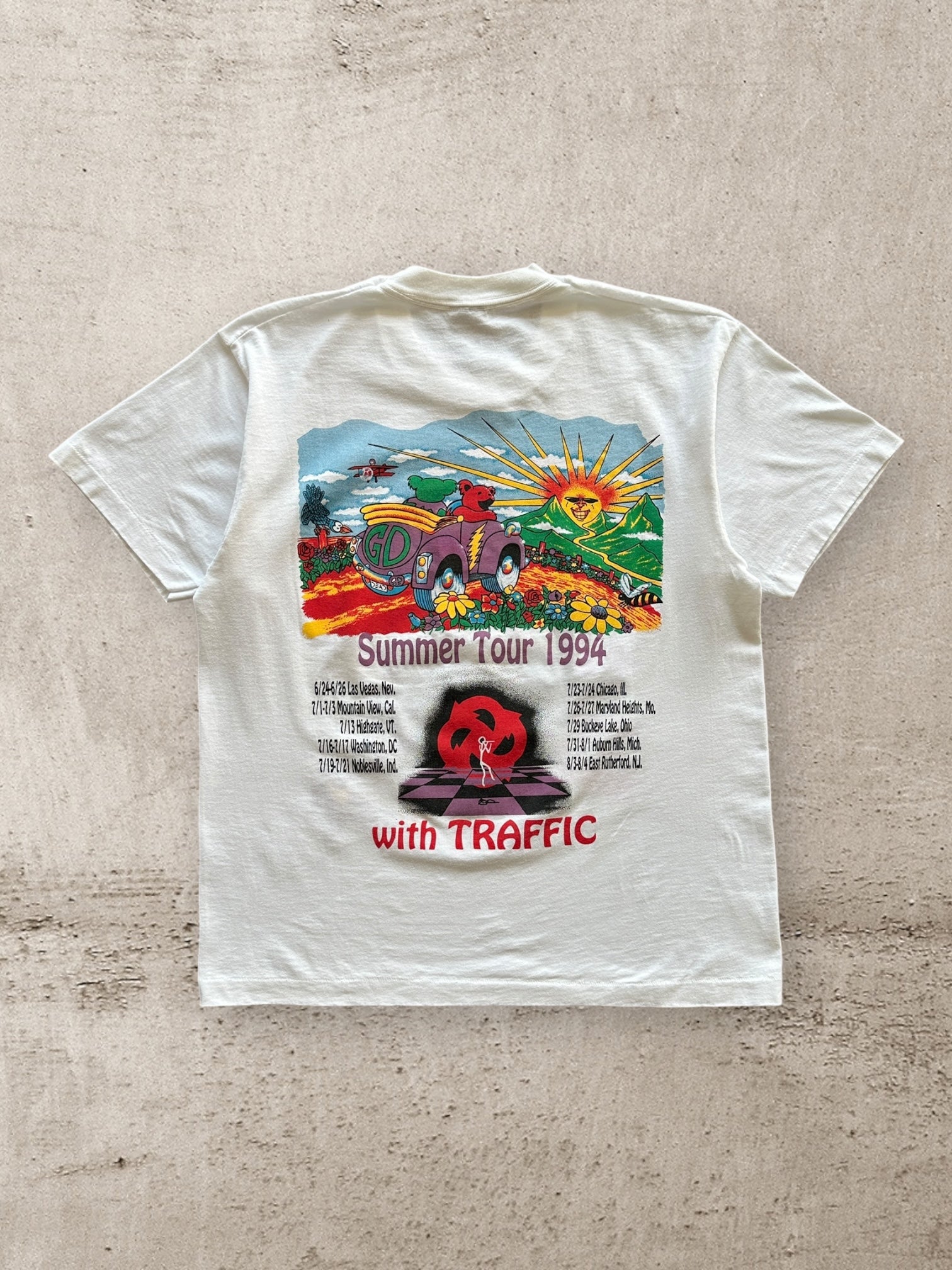 90s Grateful Dead Summer Tour Graphic T-Shirt - Large
