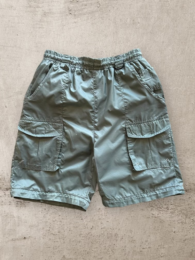 90s Athletic Works Nylon Cargo Shorts - Small