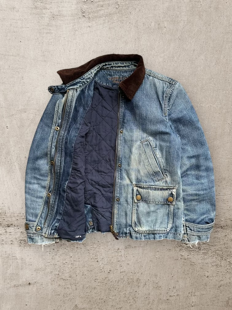 00s Polo Ralph Lauren Distressed Denim Jacket - Small