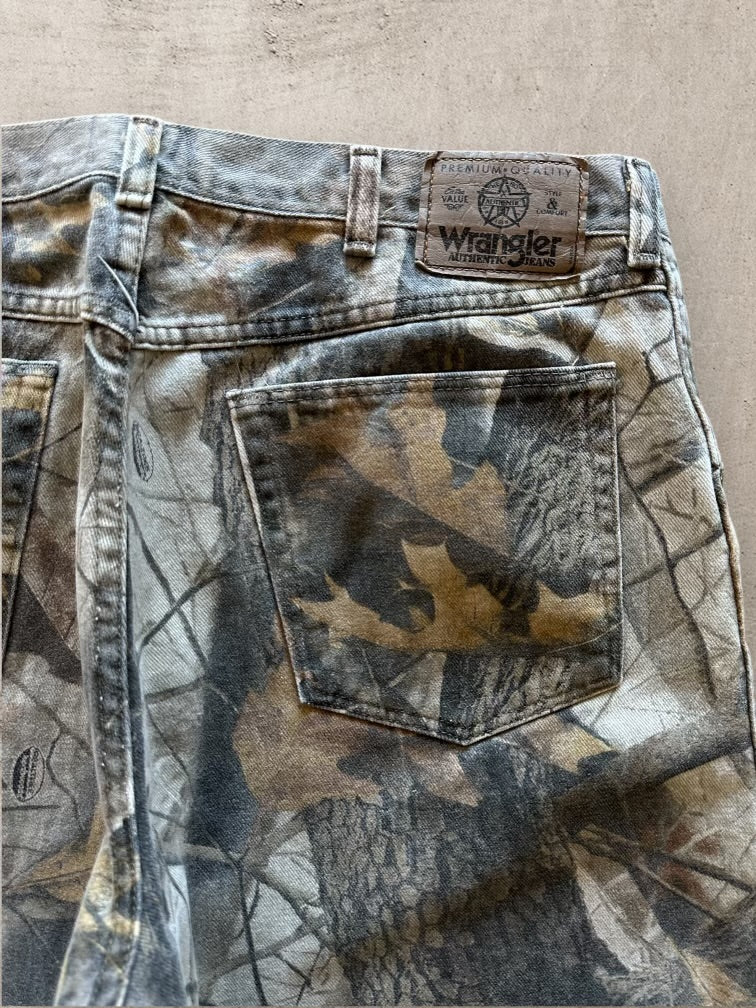 00s Wrangler Double Knee Real Tree Camouflage Pants - 34