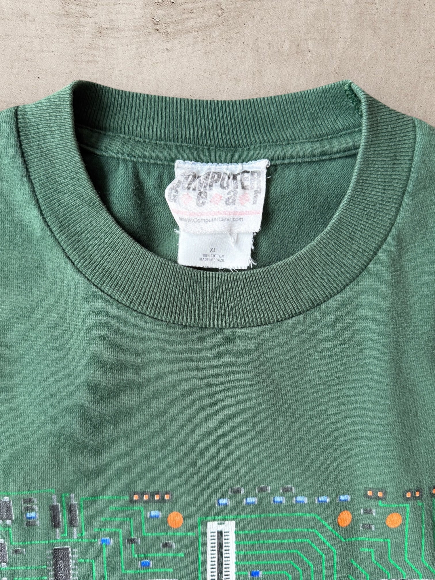 90s Mother Board Circuit Graphic T-Shirt - XL