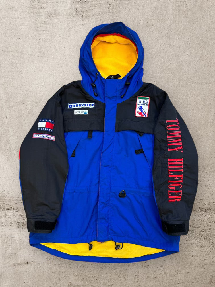 90s Tommy Hilfiger Color Block Patch Ski Jacket - Large