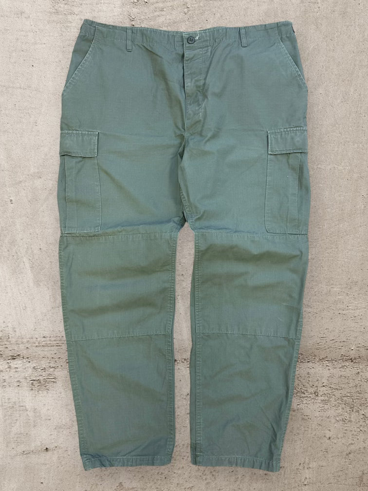 90s Military Olive Green Cargo Pants - 40x31