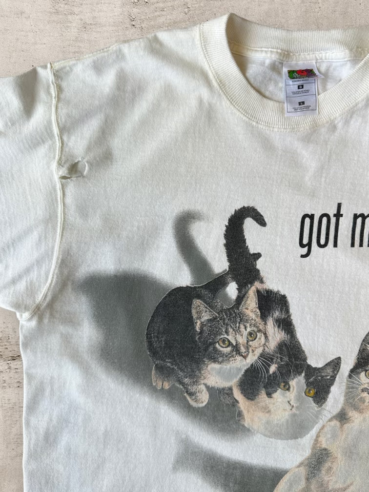 90s Cats: Got Milk? T-Shirt - Large