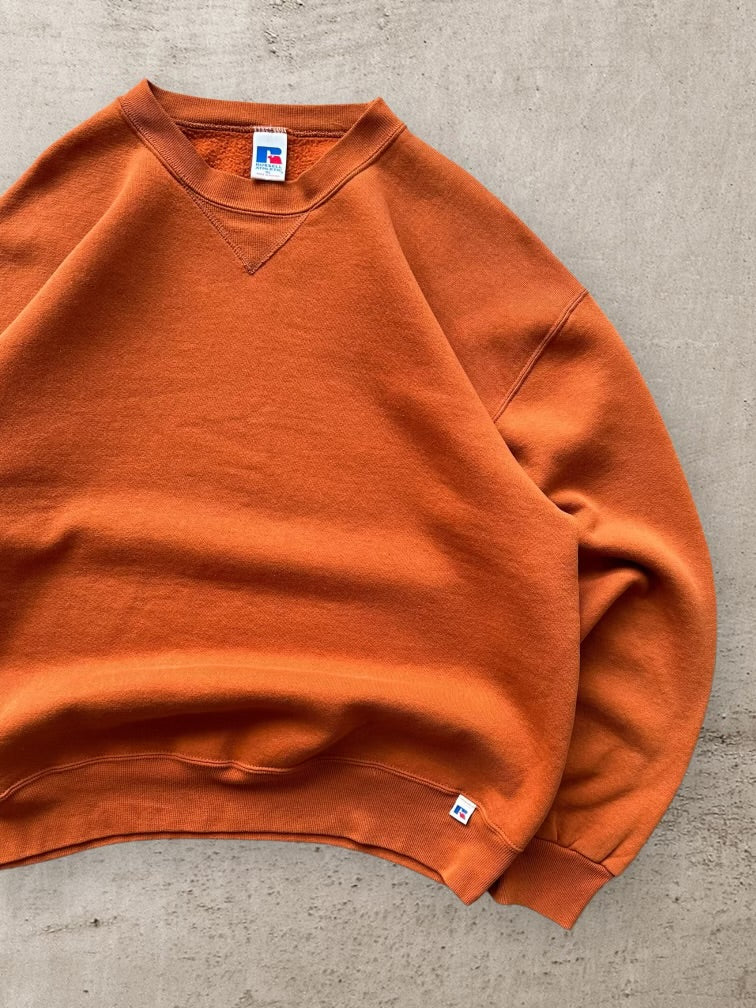 00s Russell Athletic Orange Crewneck - XL