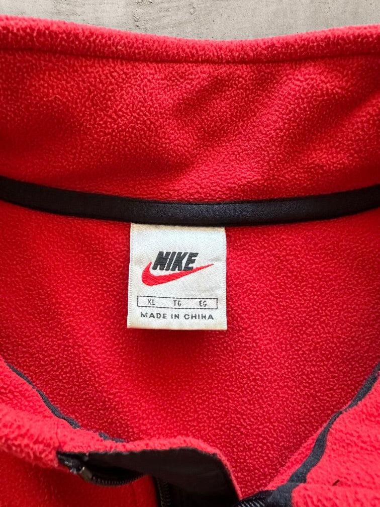 90s Nike Color Block Zip Up Fleece Vest - XL