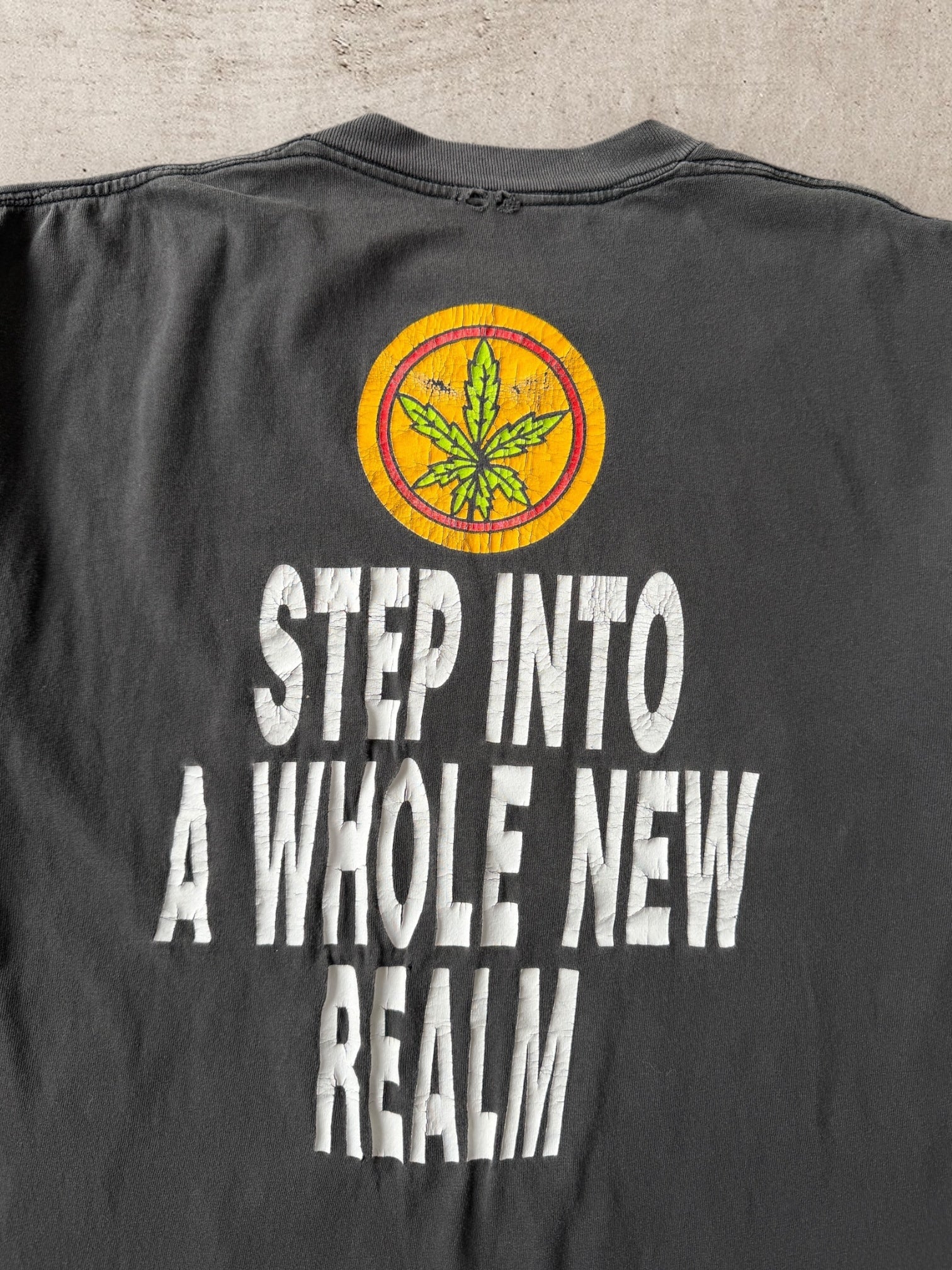 90s Cypress Hill Step Into a Whole New Realm Faded Graphic T-Shirt - Large
