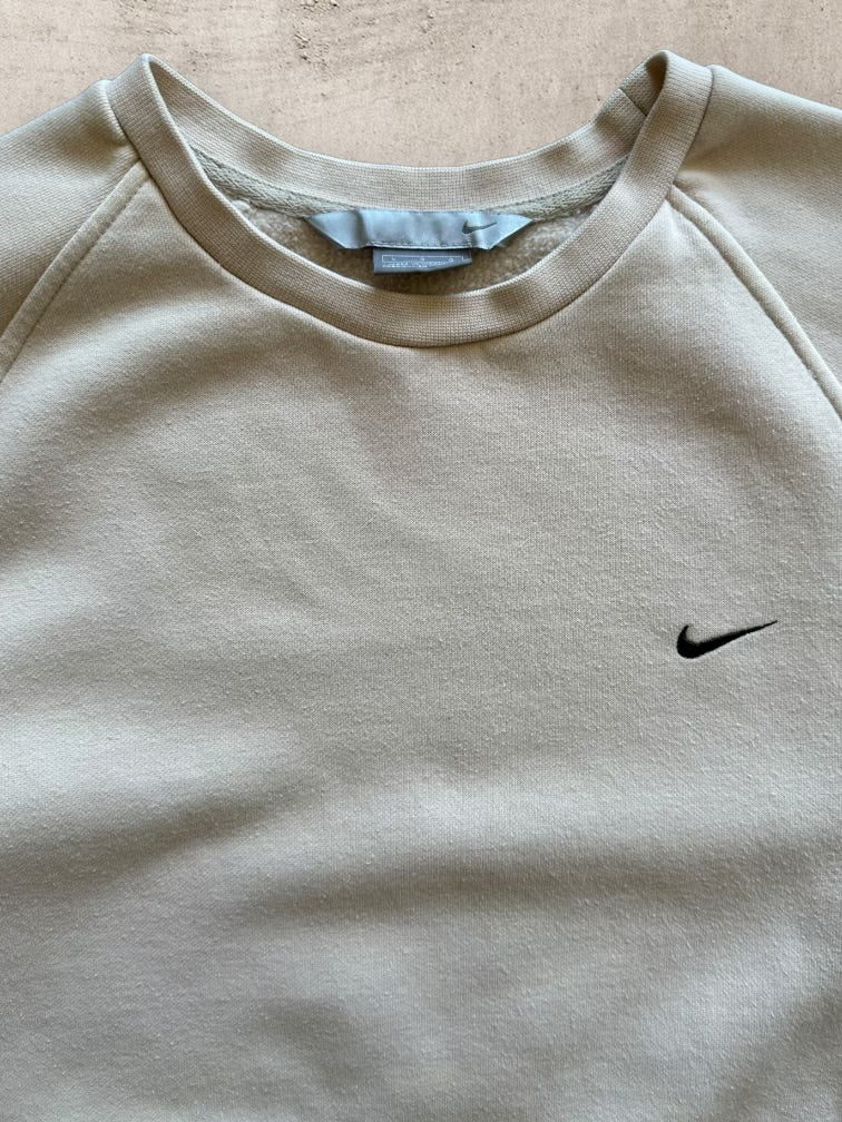 00s Nike Tan Mini Swoosh Crewneck - Large