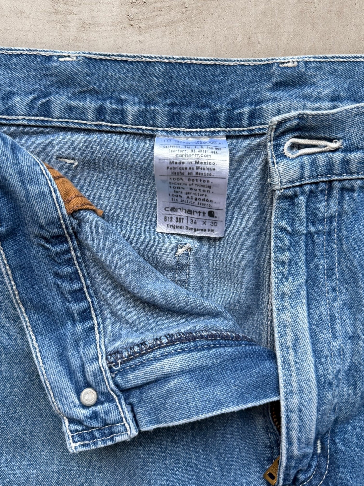 00s Carhartt Denim Carpenter Pants - 36”