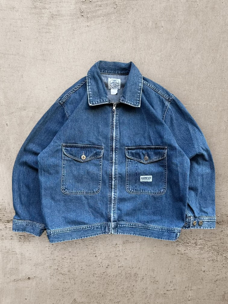 00s Edwin Zip Up Denim Jacket - Medium