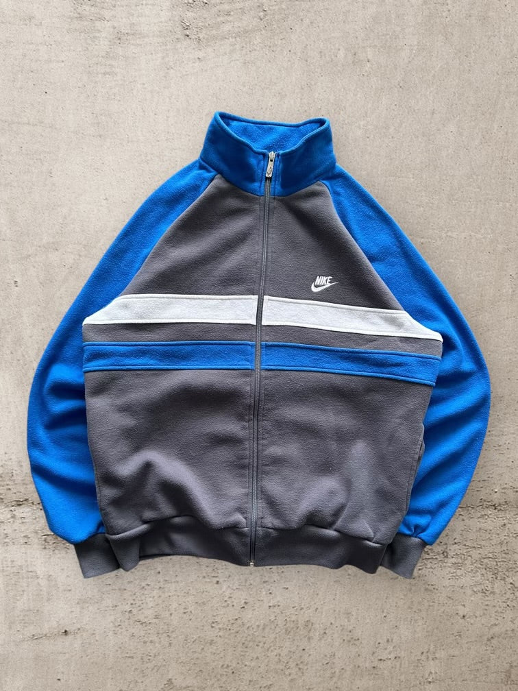 80s Nike Color Block Zip Up Sweatshirt - XL